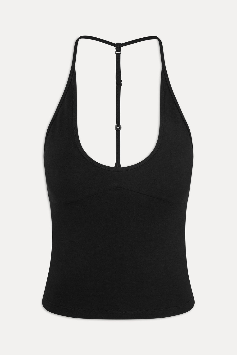 x JENNIE Chantal Cotton Halter Top - Black Frankies Bikinis For Sale