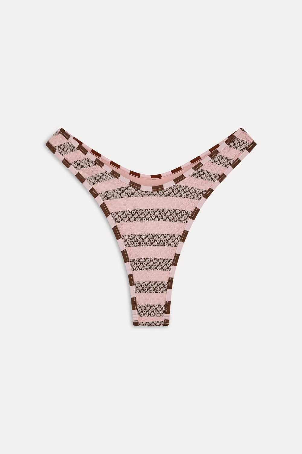 Full Moon Striped Bikini Bottom - Strawberry Chocolate Frankies Bikinis For Sale