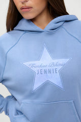 x JENNIE Jane Cropped Terry Hoodie - Jennie Blue Frankies Bikinis Online