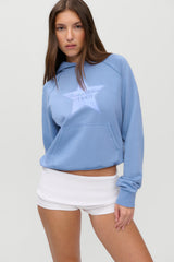 x JENNIE Jane Cropped Terry Hoodie - Jennie Blue Frankies Bikinis Online