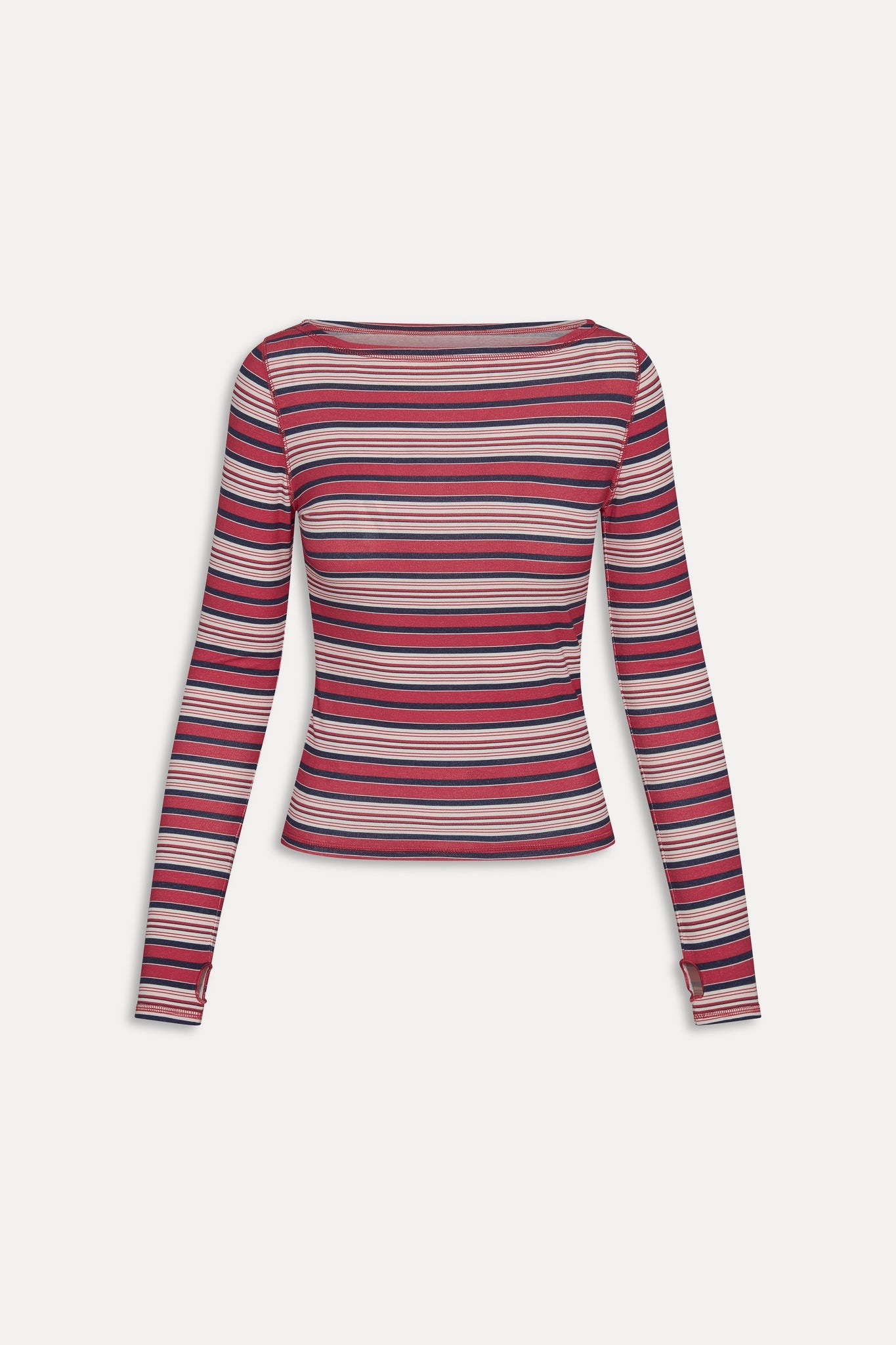 x JENNIE Sophie Long Sleeve Top - Sunset Stripe Frankies Bikinis Online Shop