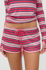 x JENNIE Sophie Mini Shorts - Sunset Stripe Frankies Bikinis For Sale