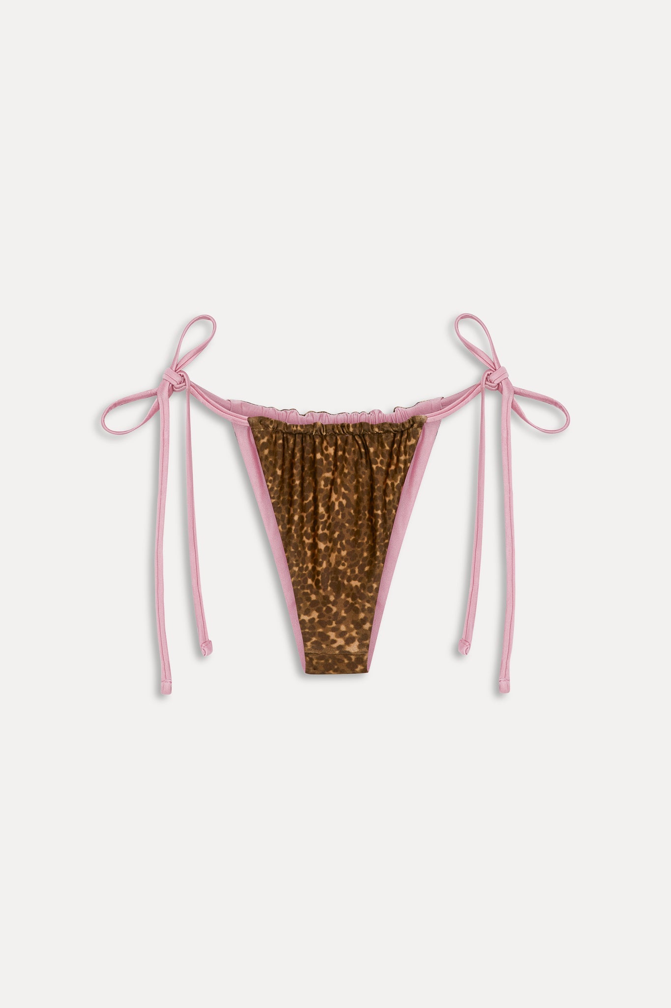 Tia Reversible Satin Bikini Bottom - Vintage Cheetah Frankies Bikinis Online