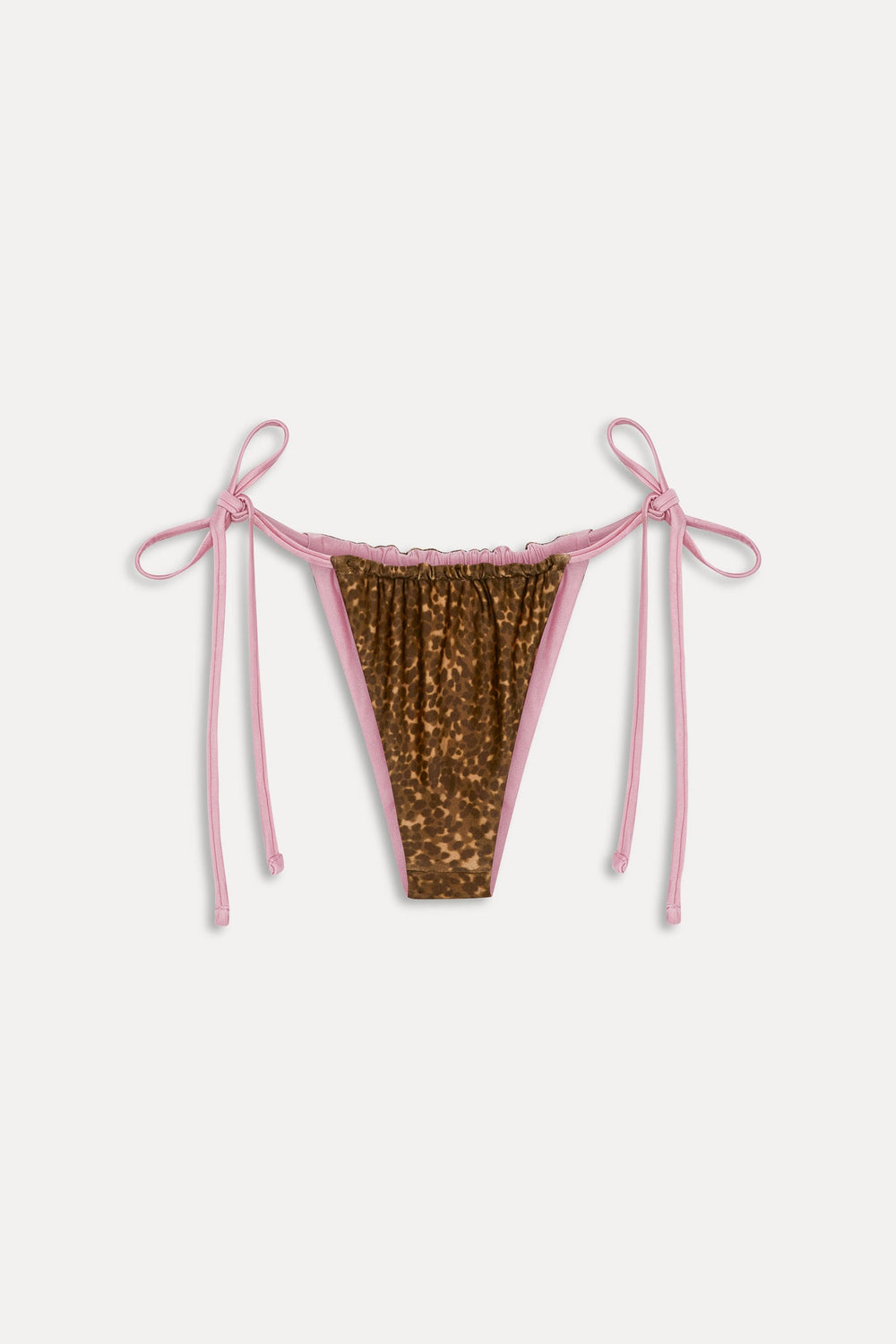 Tia Reversible Satin Bikini Bottom - Vintage Cheetah Frankies Bikinis Online