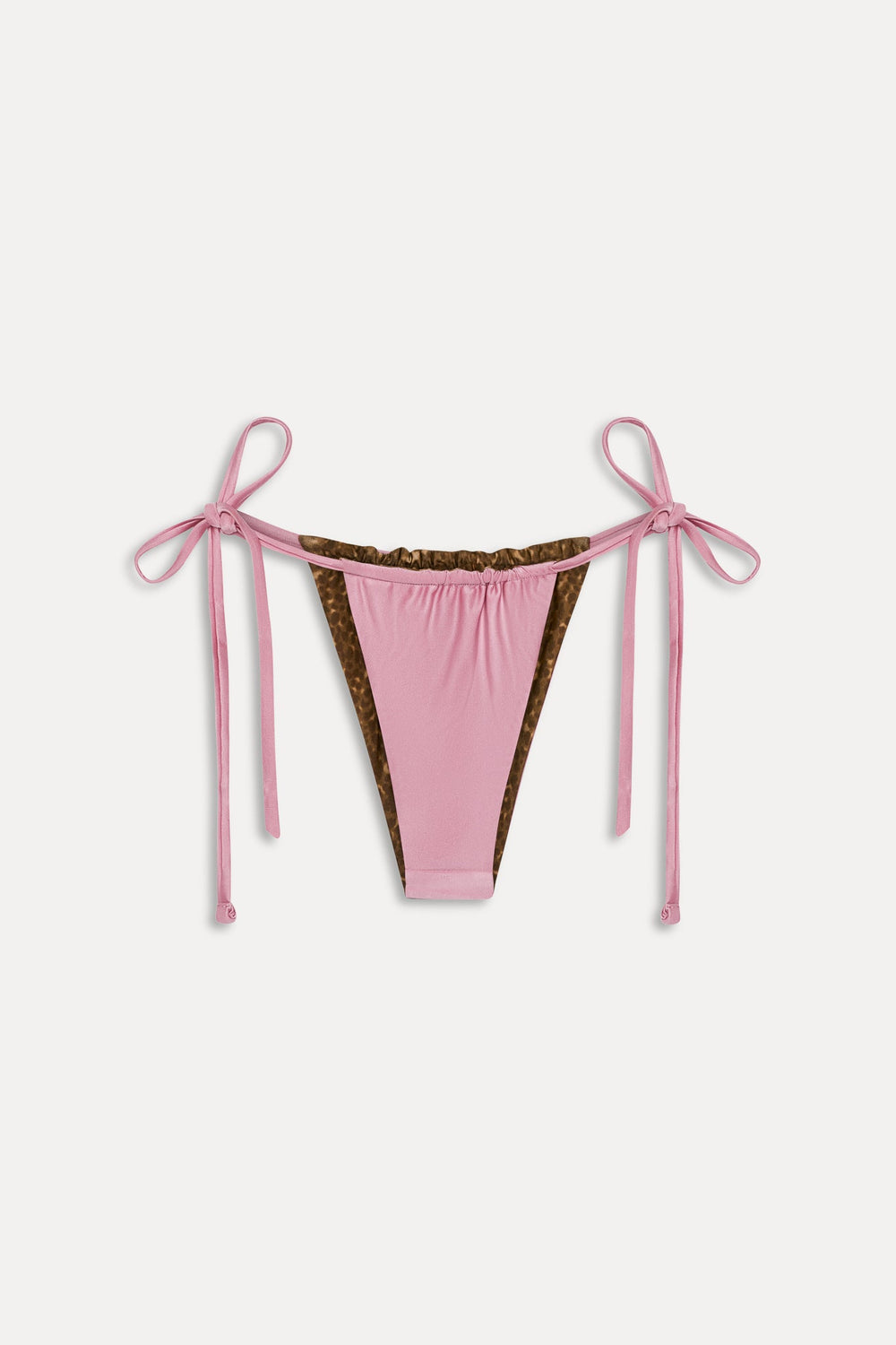 Tia Reversible Satin Bikini Bottom - Vintage Cheetah Frankies Bikinis Online