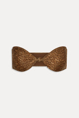 Gigi Satin Bandeau Bikini Top - Vintage Cheetah Frankies Bikinis Online Shop
