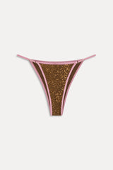 Luna Satin Bikini Bottom - Vintage Cheetah Frankies Bikinis For Sale