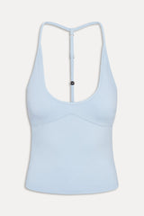 x JENNIE Chantal Cotton Halter Top - Powder Blue Frankies Bikinis Outlet