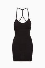 x JENNIE Carla Cotton Mini Dress - Black Frankies Bikinis For Sale