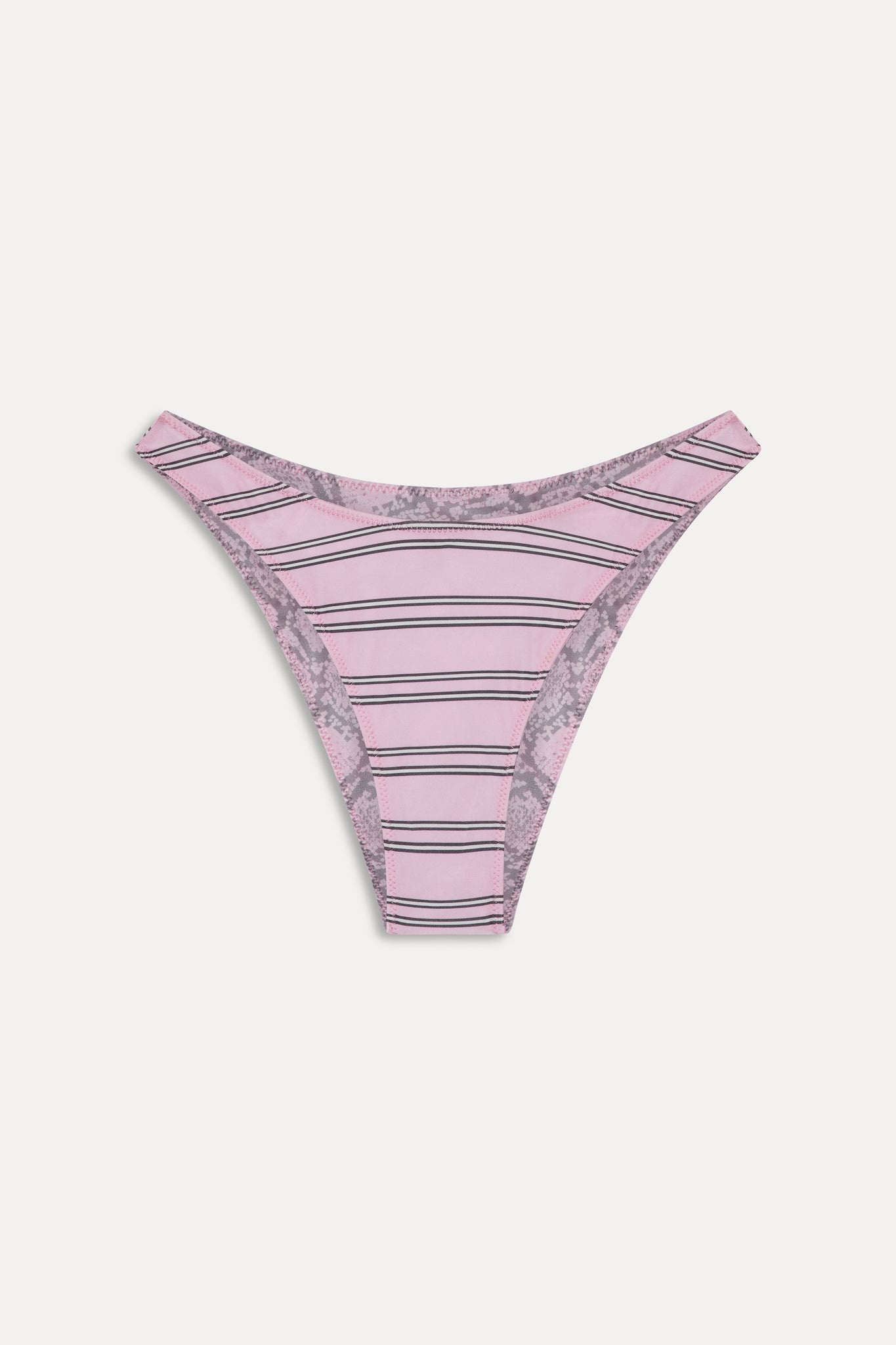 Dove Reversible Satin Bikini Bottom - Pink Stripe Frankies Bikinis Sale