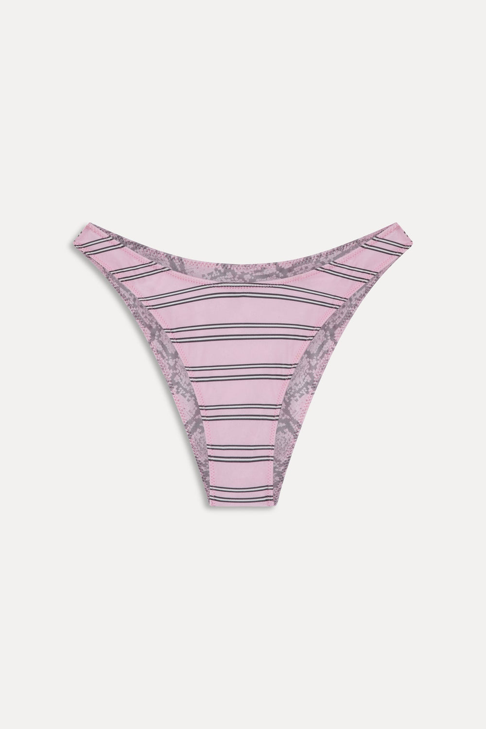 Dove Reversible Satin Bikini Bottom - Pink Stripe Frankies Bikinis Sale