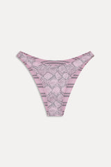 Dove Reversible Satin Bikini Bottom - Pink Stripe Frankies Bikinis Sale