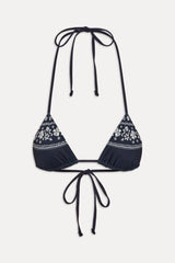 Nick Triangle Halter Bikini Top - Malibu Blue Frankies Bikinis For Sale