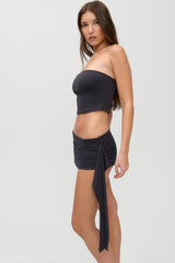 x JENNIE Nari Swim Skirt - Black Frankies Bikinis Outlet