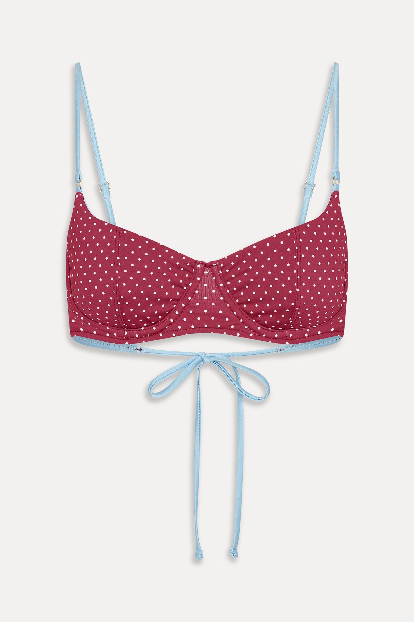 Cola Polka Dot Bikini Top - Tuscany Frankies Bikinis Online