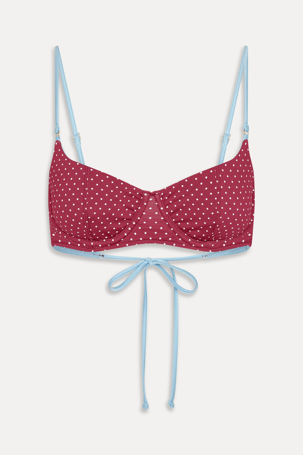 Cola Polka Dot Bikini Top - Tuscany Frankies Bikinis Online