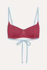 Cola Polka Dot Bikini Top - Tuscany Frankies Bikinis Online