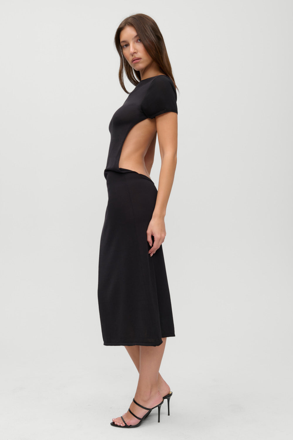 x JENNIE Rosalie Knit Midi Dress - Black Frankies Bikinis Online Shop