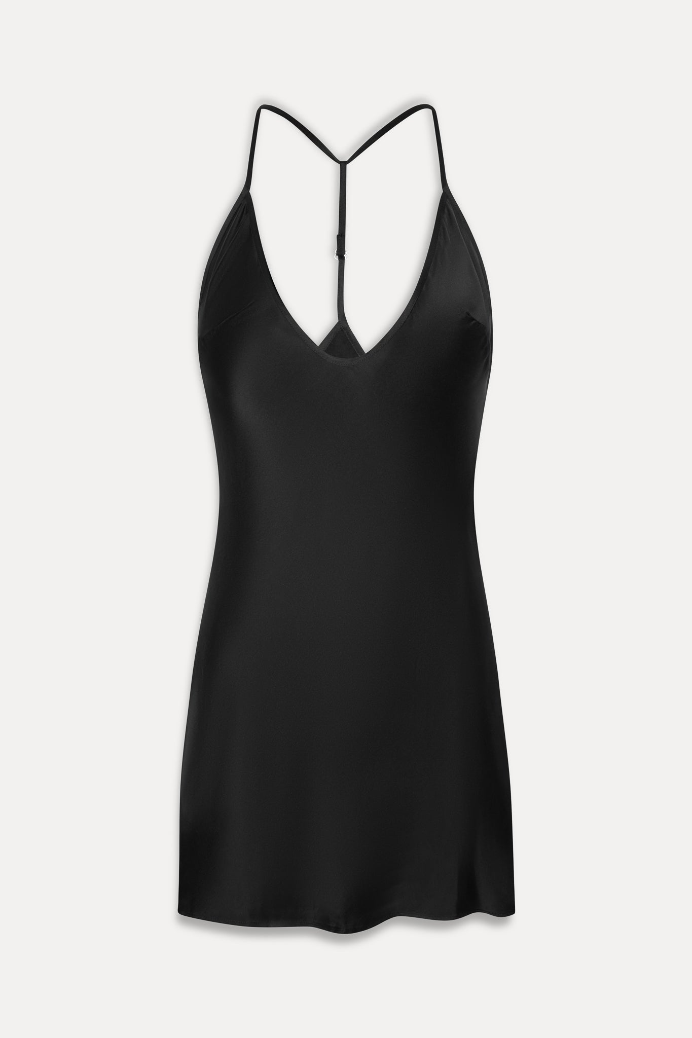 x JENNIE Colette Silk Mini Dress - Black Frankies Bikinis Sale