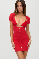 x JENNIE Sofia Knit Mini Dress - Lip Tint Frankies Bikinis Online Shop
