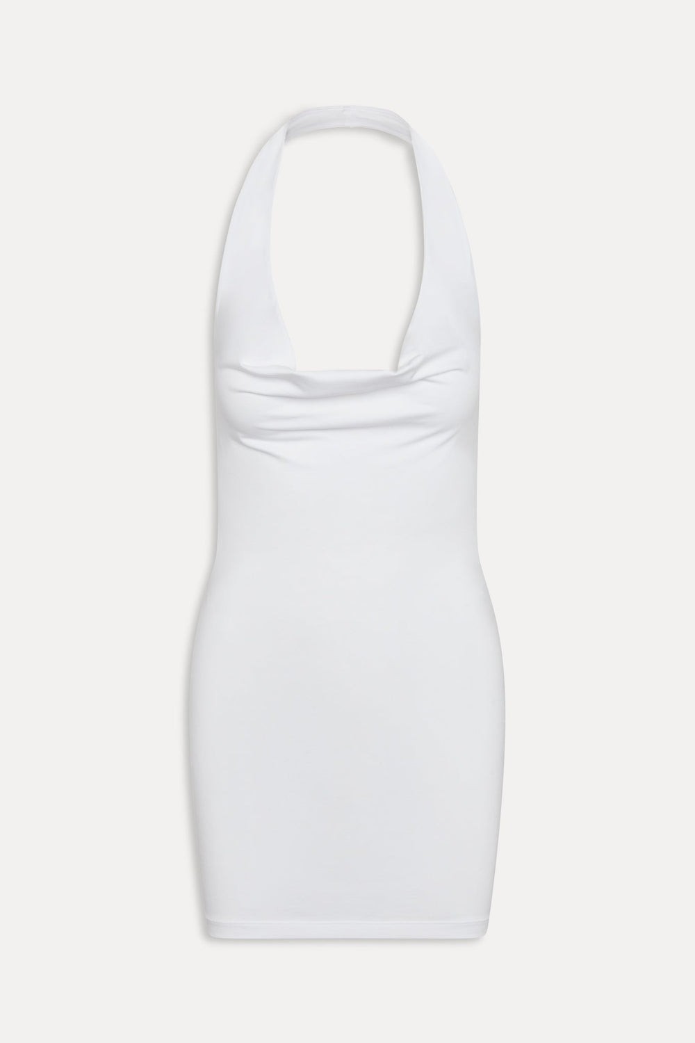 x JENNIE Solo Halter Mini Dress - Optic White Frankies Bikinis Outlet
