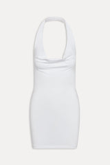 x JENNIE Solo Halter Mini Dress - Optic White Frankies Bikinis Outlet