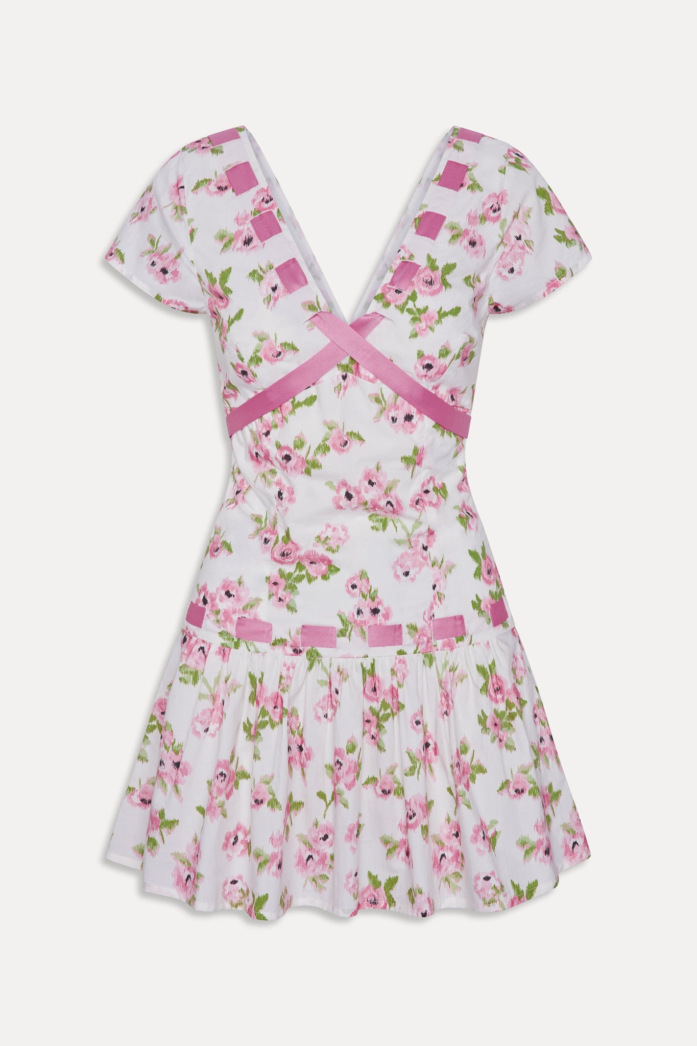 Belladonna Cotton Floral Mini Dress - Rosebush Frankies Bikinis Sale