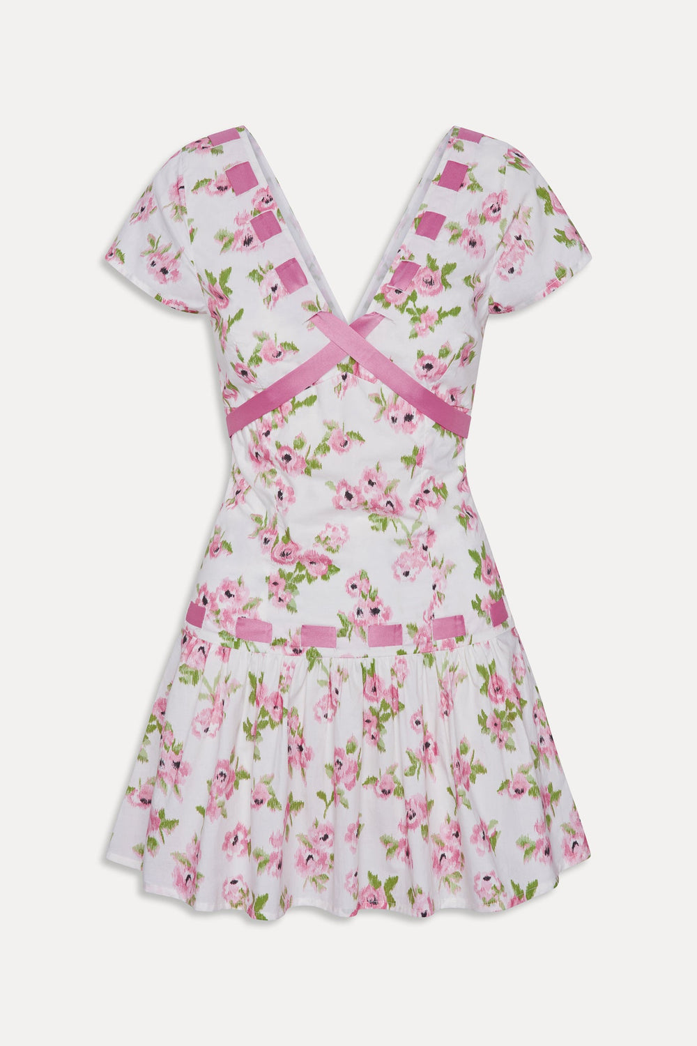 Belladonna Cotton Floral Mini Dress - Rosebush Frankies Bikinis Sale