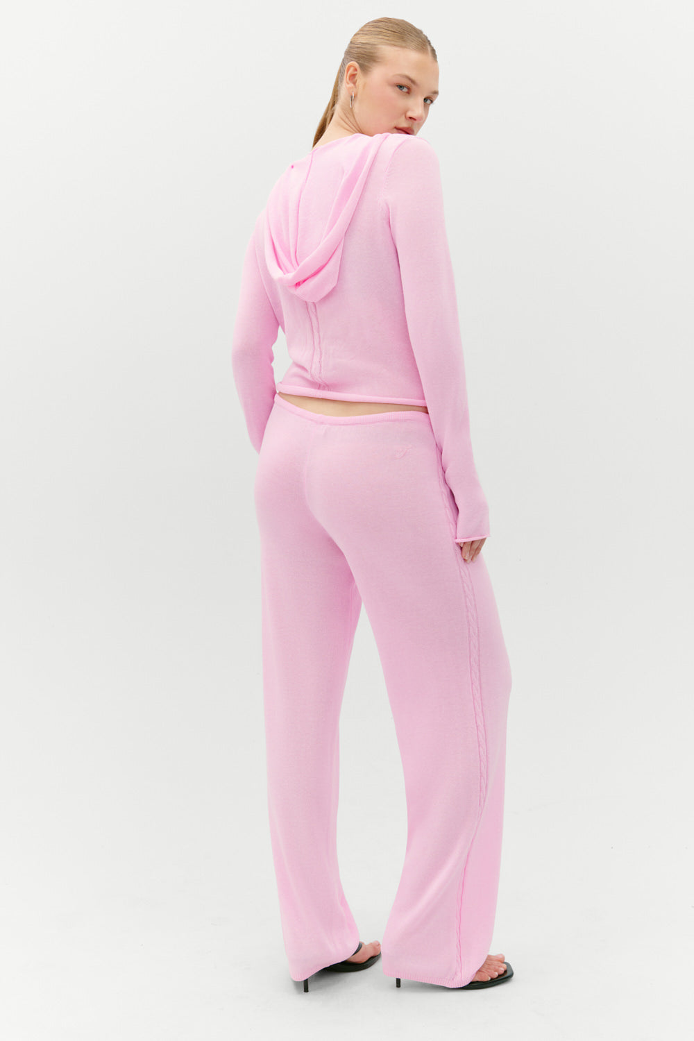 Atlas Zip Up Hoodie - Pink Cloud Frankies Bikinis Outlet