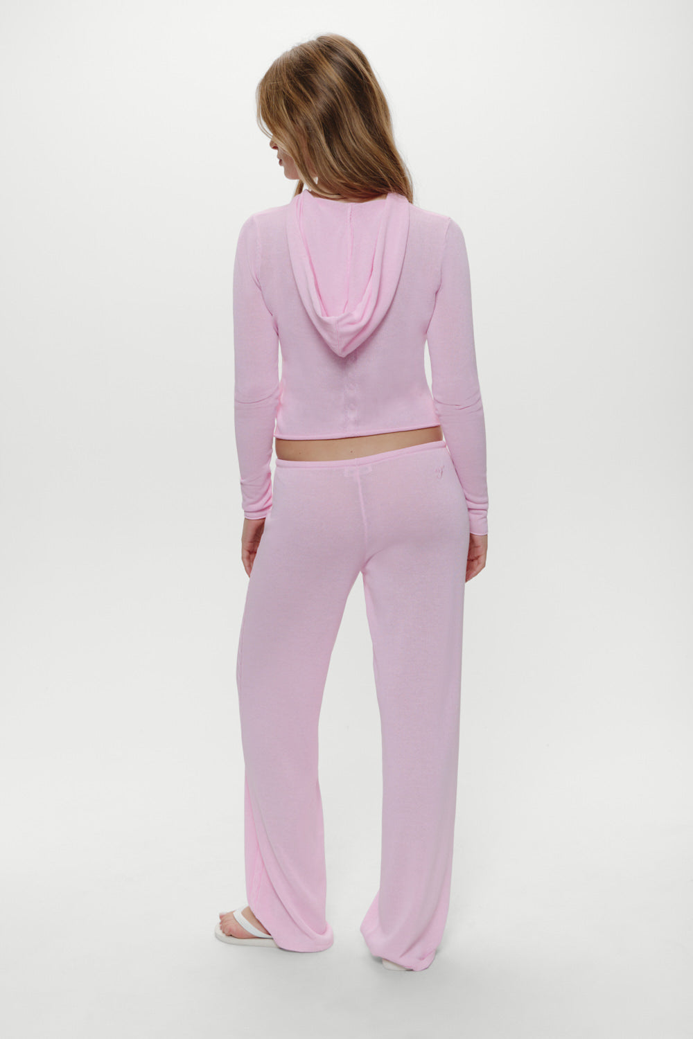 Ela Low Rise Knit Pants - Pink Cloud Frankies Bikinis Discount