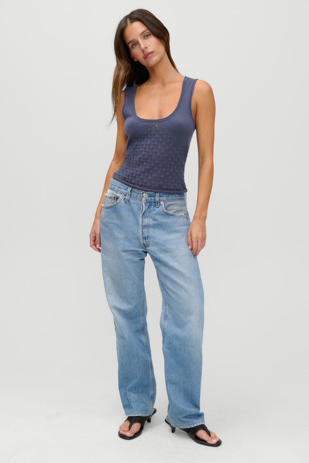 x JENNIE Kyra Knit Tank Top - Night in Seoul Frankies Bikinis Sale
