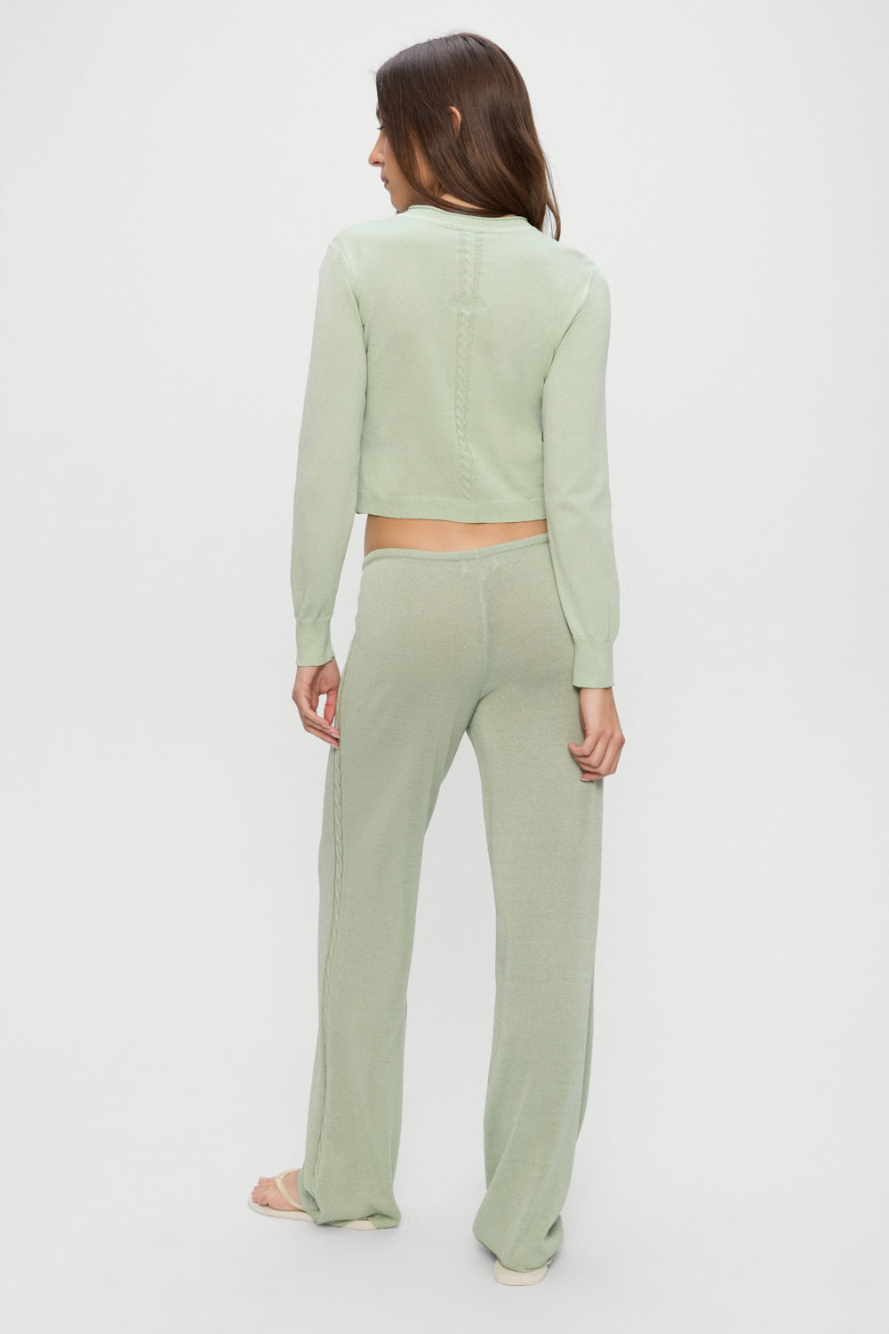 Ela Low Rise Knit Pants - Eucalyptus Frankies Bikinis Online