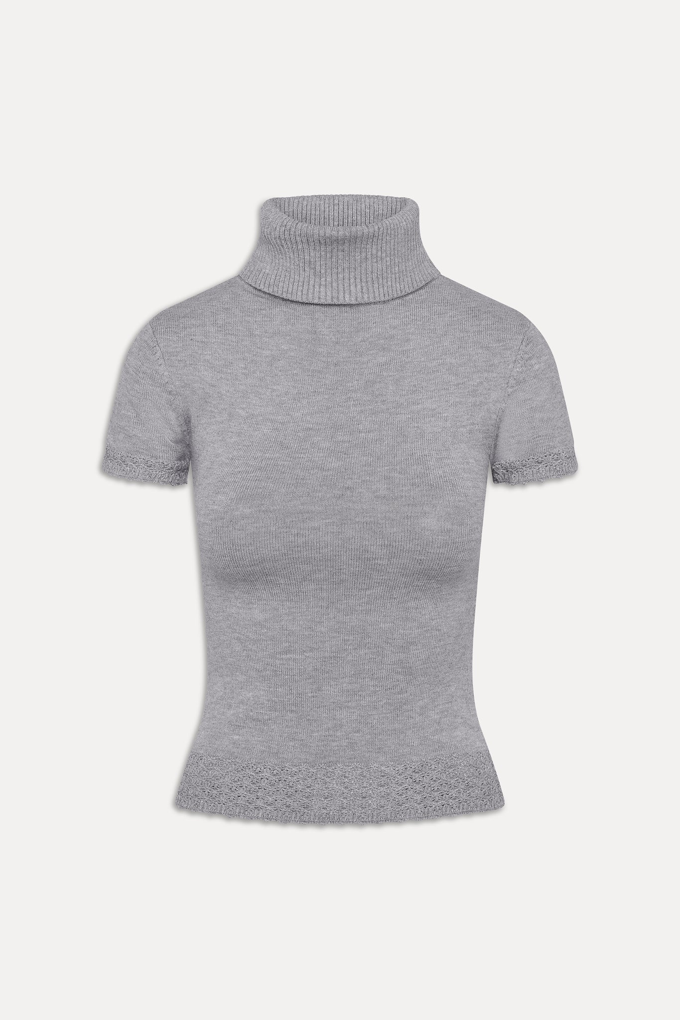 Jasmine Short Sleeve Turtleneck - Cloud Cover Frankies Bikinis Online Shop