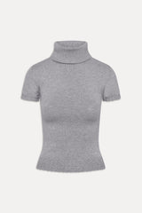 Jasmine Short Sleeve Turtleneck - Cloud Cover Frankies Bikinis Online Shop