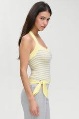 Quinn Knit Halter Top - Echo Stripe Frankies Bikinis Outlet