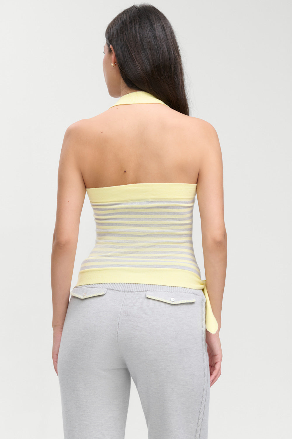 Quinn Knit Halter Top - Echo Stripe Frankies Bikinis Outlet
