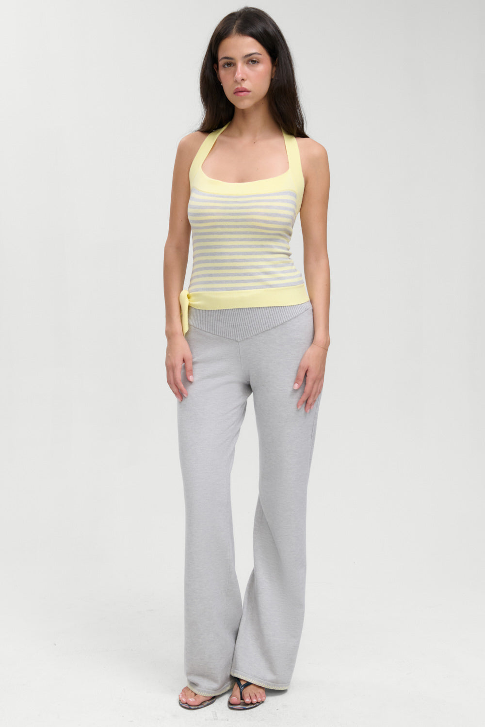 Quinn Knit Halter Top - Echo Stripe Frankies Bikinis Outlet