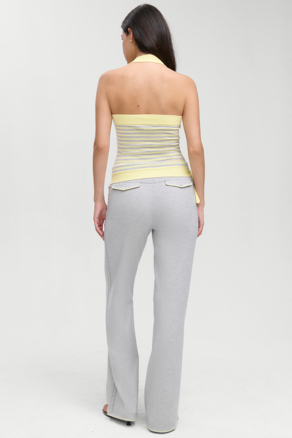 Quinn Knit Halter Top - Echo Stripe Frankies Bikinis Outlet