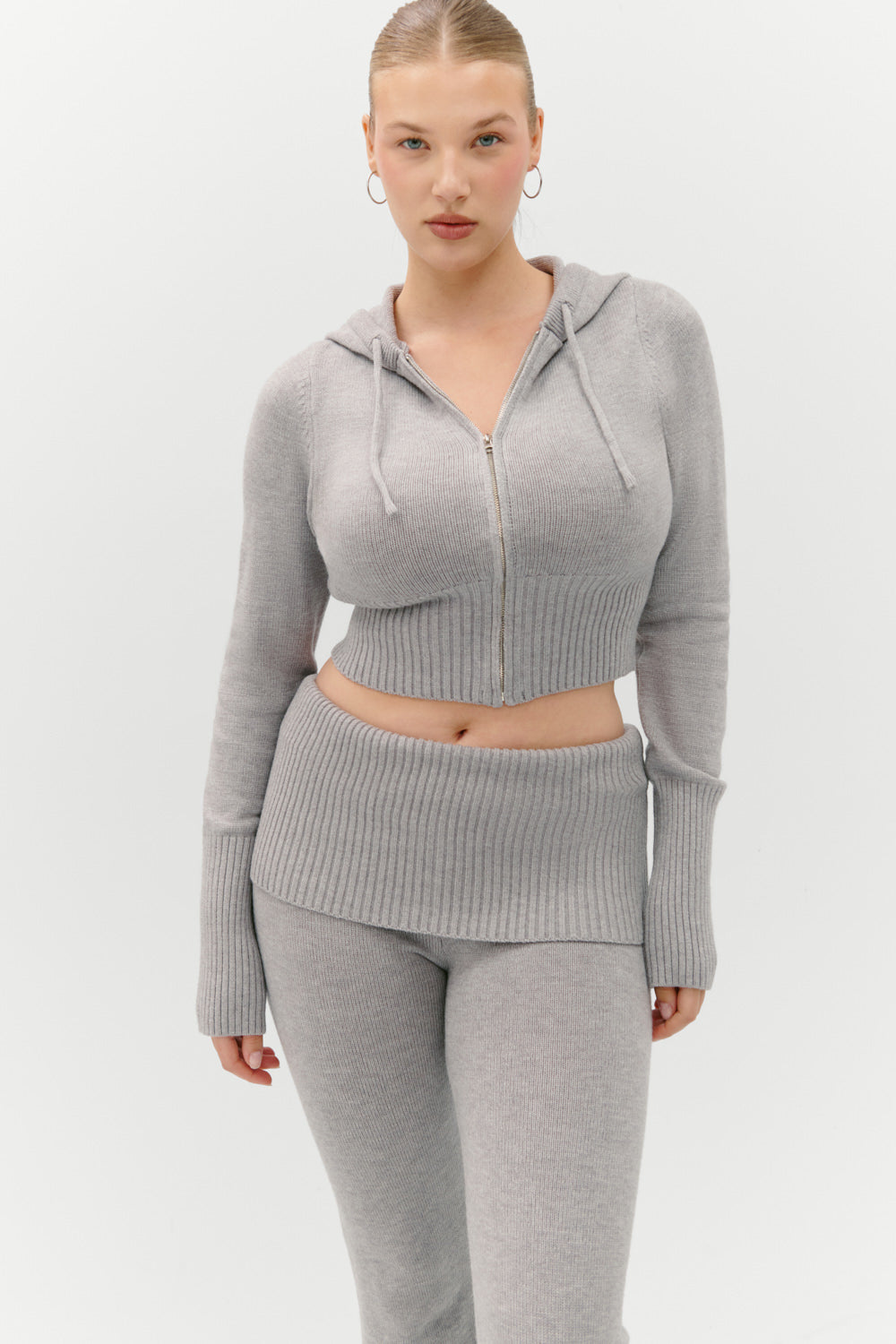 Aimee Zip Up Hoodie - Rain Cloud Frankies Bikinis Sale
