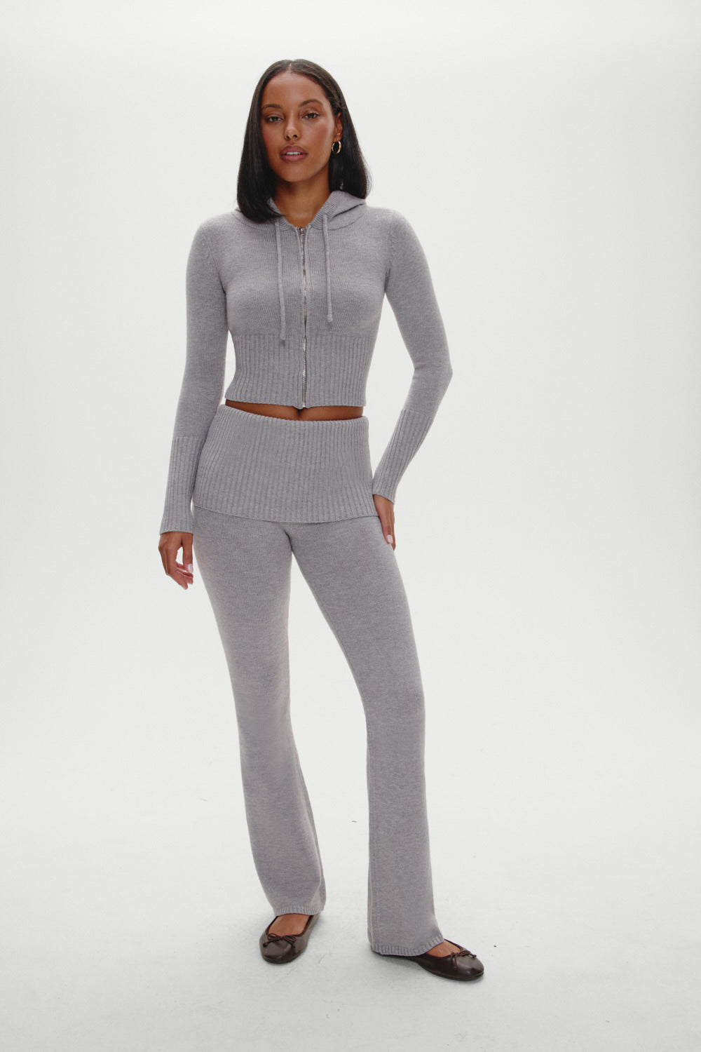 Aimee Zip Up Hoodie - Rain Cloud Frankies Bikinis Sale
