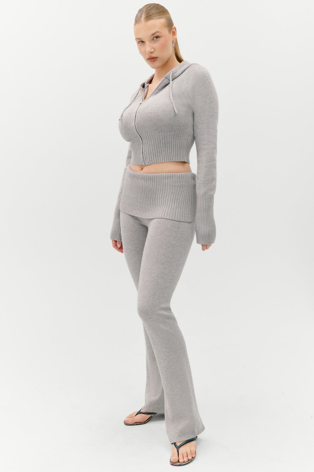 Aimee Zip Up Hoodie - Rain Cloud Frankies Bikinis Sale