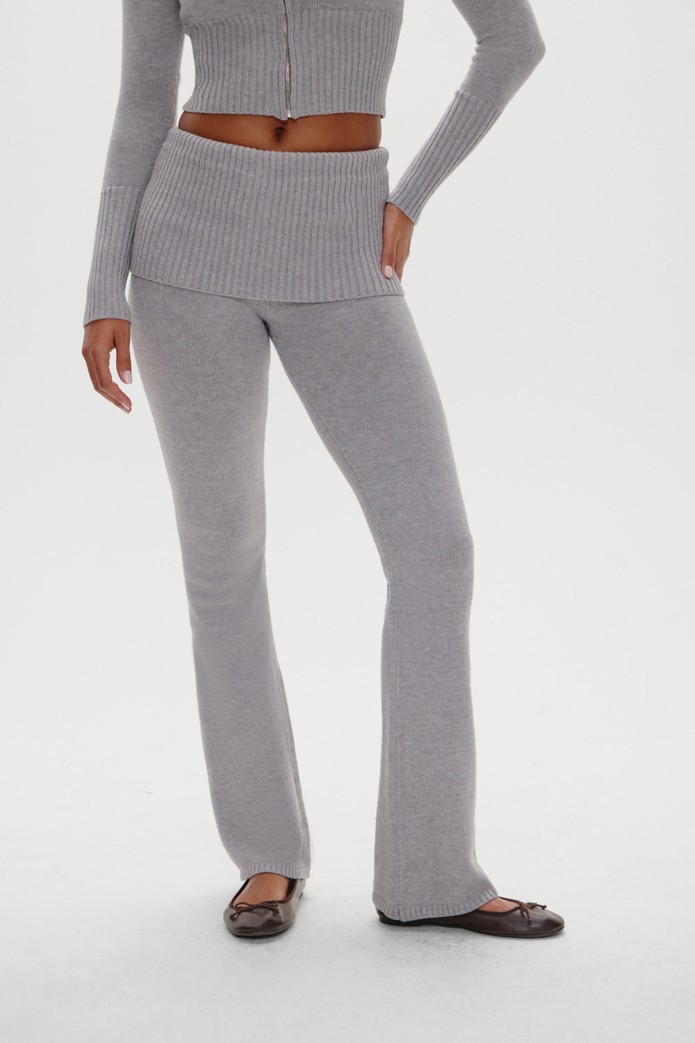 Aimee Knit Pants - Rain Cloud Frankies Bikinis Online