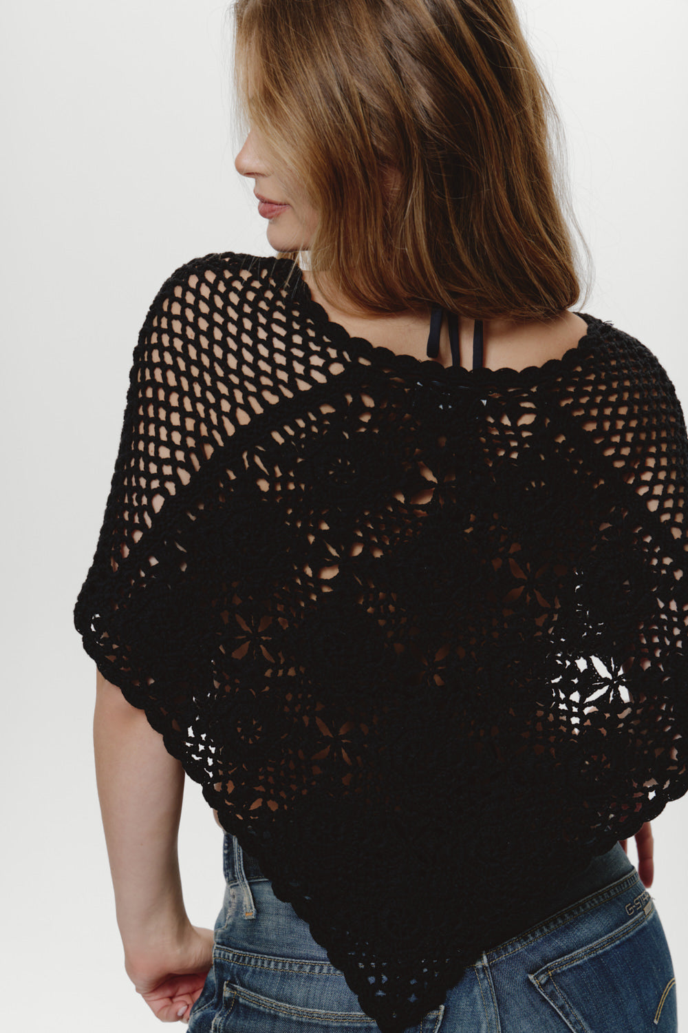 Sophie Crochet Poncho - Black Frankies Bikinis Online