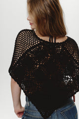 Sophie Crochet Poncho - Black Frankies Bikinis Online