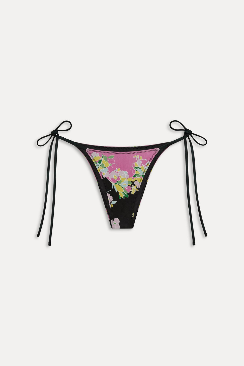 Mackenzie Cheeky String Bikini Bottom - Midnight Blossom Frankies Bikinis Online Shop
