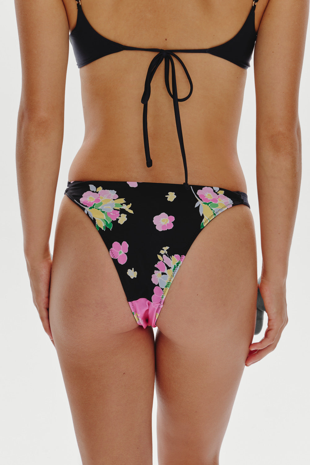 Amore Cheeky Bikini Bottom - Midnight Blossom Frankies Bikinis Outlet