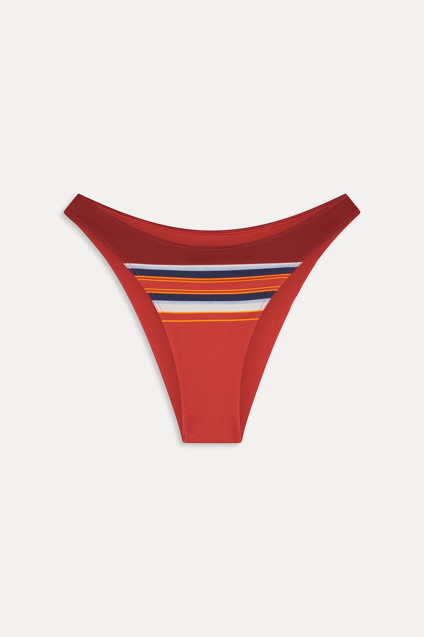 Dove Striped Bikini Bottom - Sandstone Frankies Bikinis Sale