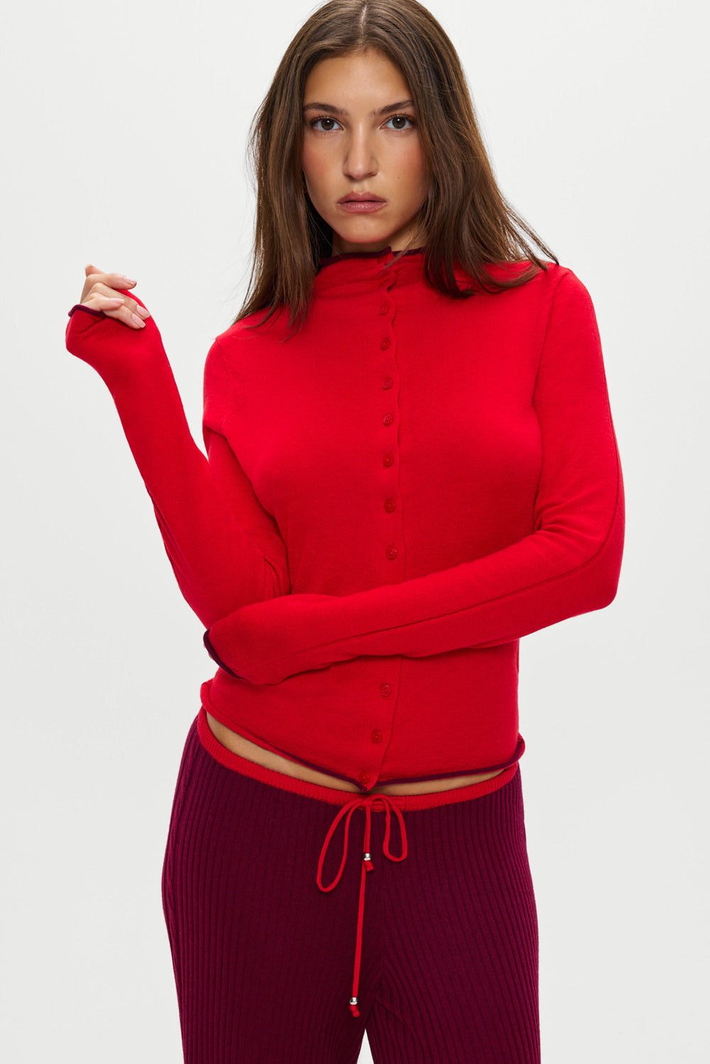 Leo Knit Button Up Cardigan - Ember Frankies Bikinis Online