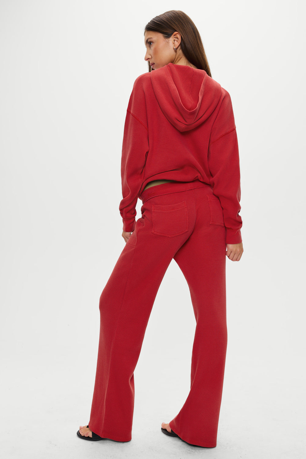 Haven Thermal Hoodie - Strawberry Red Frankies Bikinis Discount