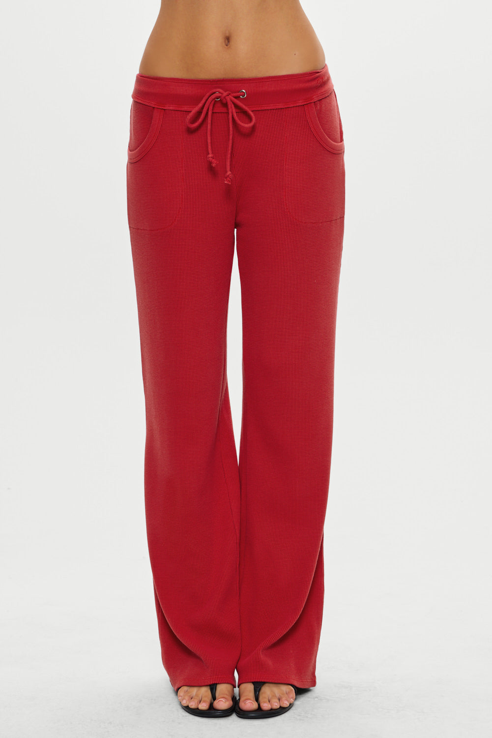 Emma Thermal Low Rise Pants - Strawberry Red Frankies Bikinis Sale